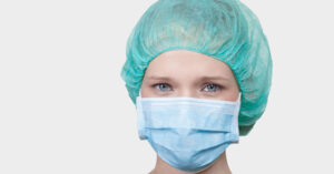 face mask on nurse 