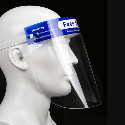Personal Protective Equipment (PPE), plastic face shield 
